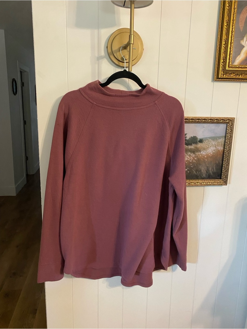 Ava & Viv Mauve Cowl-Neck Pullover Sweater